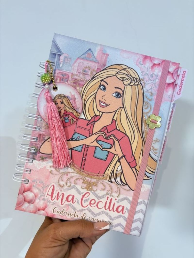 Caderneta de Vacinação luxo - Barbie