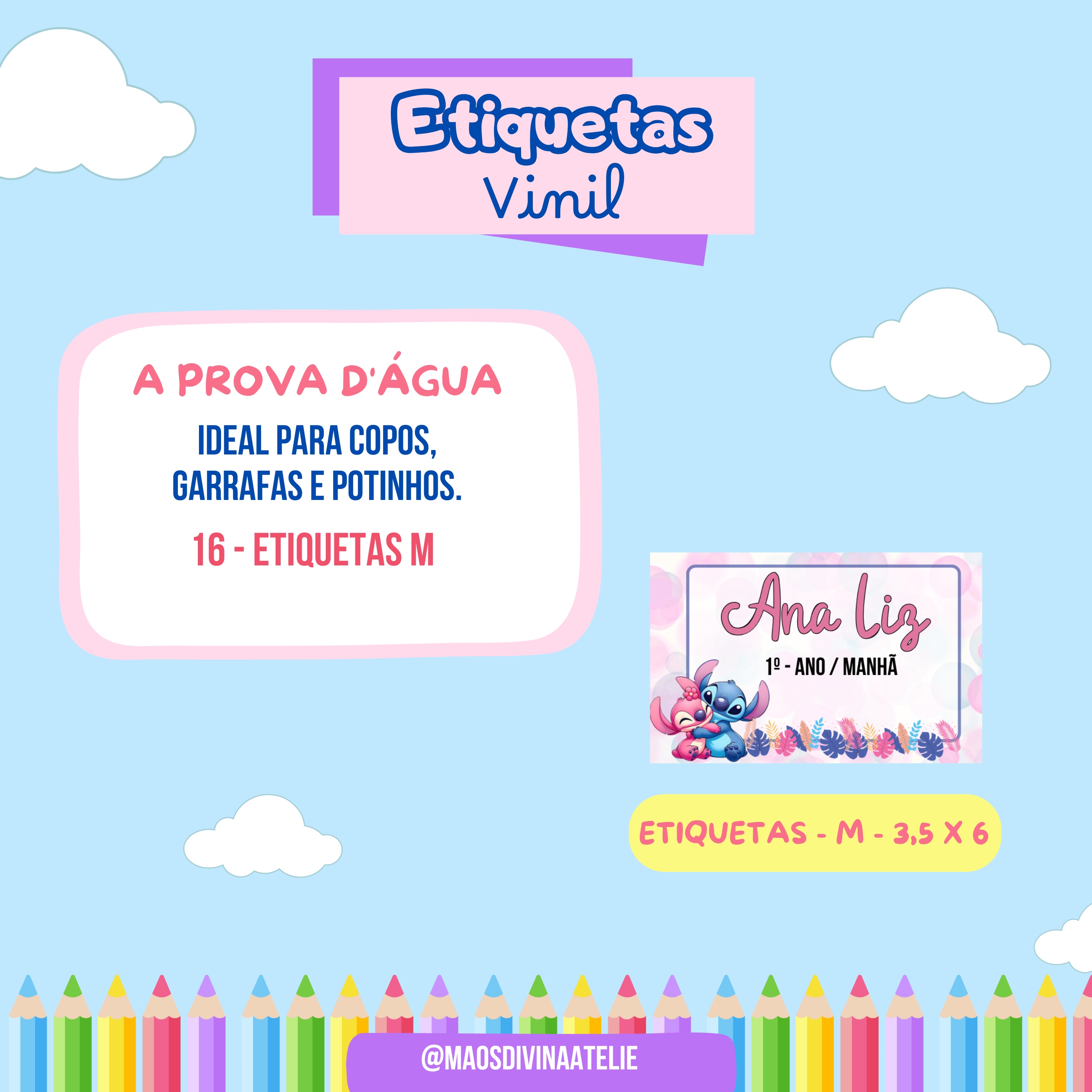 Etiqueta vinil - Cartela M